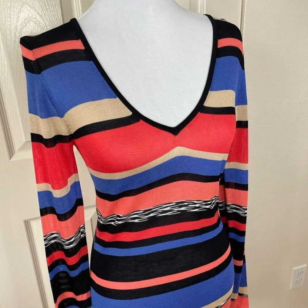 Trina Turk Long Sleeve Striped Dress Size Small